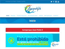 Tablet Screenshot of aeroparquejuanpablo.gov.co